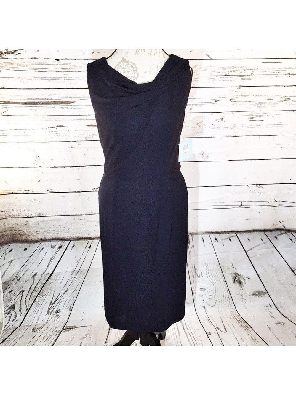 𝅺SUZI Chin for Maggy Boutique Navy Sheath Dress 12